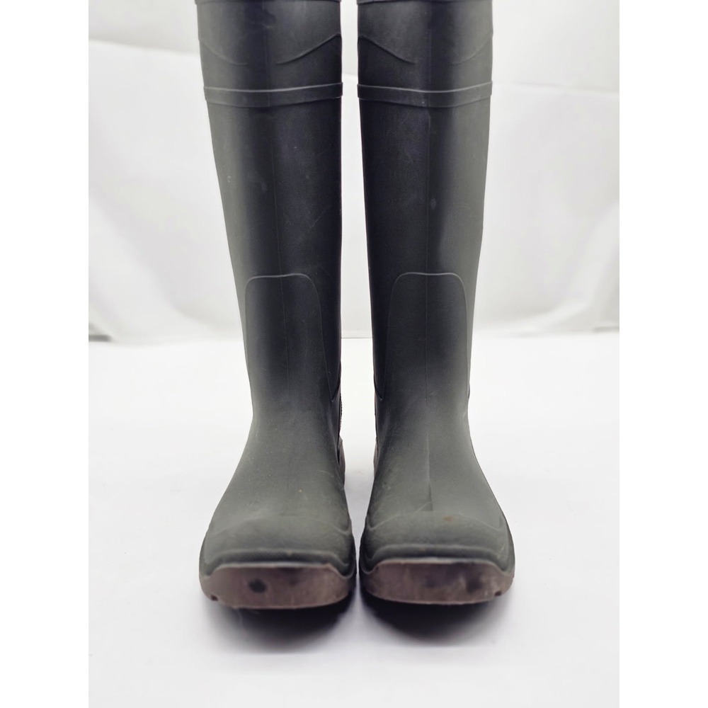 Rain Boots Women Size 8 Green Good Waterproof Rubber Lug Sole Canada - Picture 4 of 11